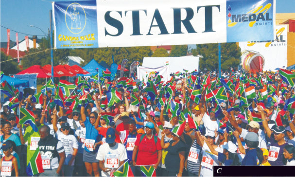 Several thousands do the Gandhi Walk in Lenasia