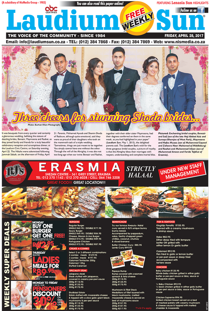 Laudium Sun 28 April 2017