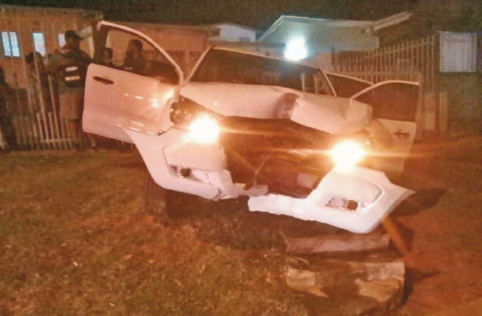 EFF councillor crashes ‘fast’ bakkie into Himalaya St tree