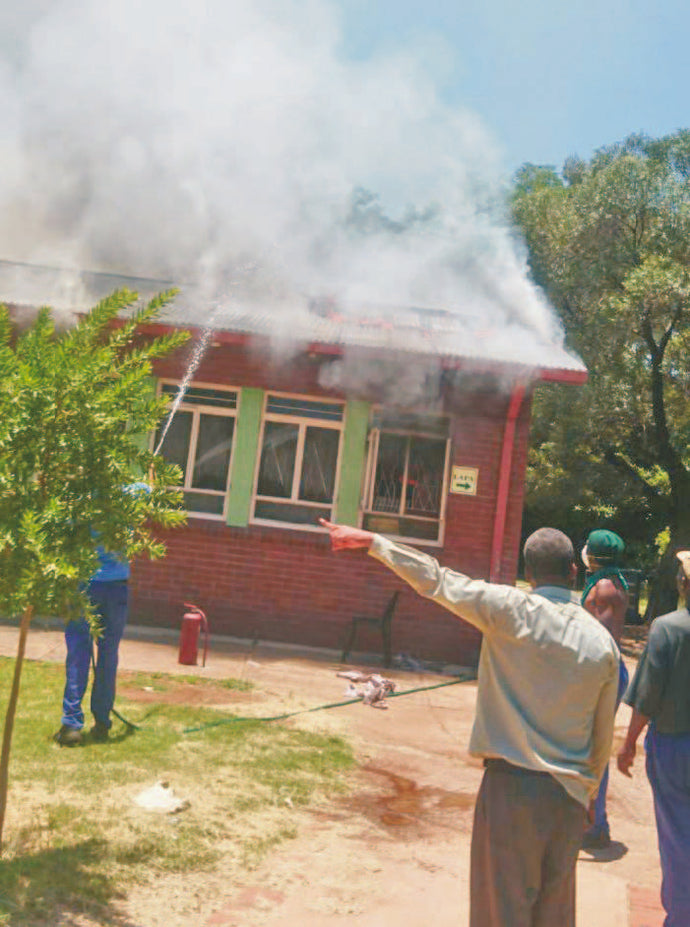 Burning library shock at Erasmia Primary