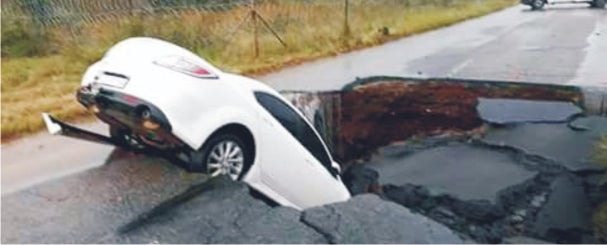 Chaos on local roads after heavy rainfalls